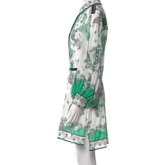 Alice and Olivia Oralia Printed Belted Dress - size 6 - NWT - Picture 8 of 9